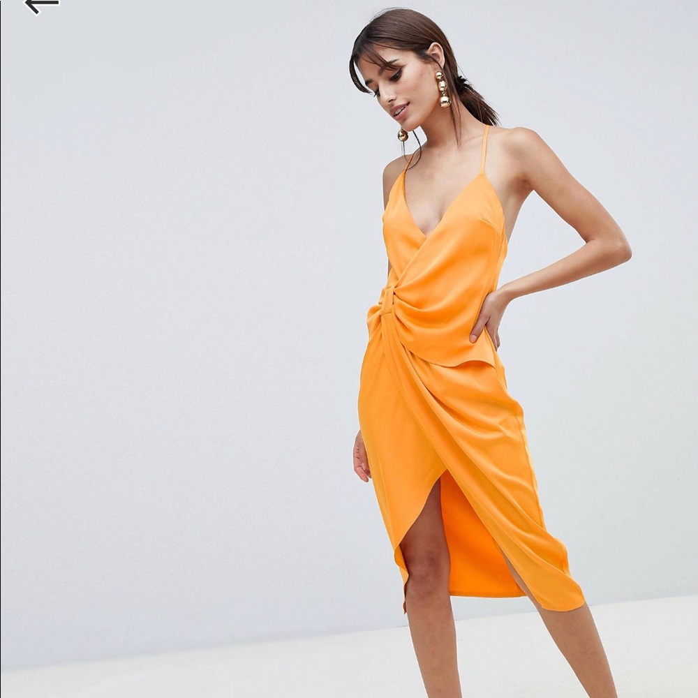 ASOS Strappy Knot Side Midi Dress